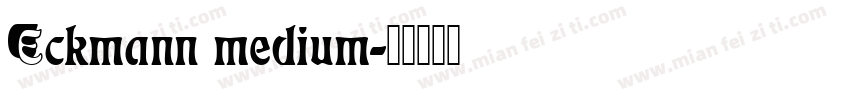 Eckmann medium字体转换
